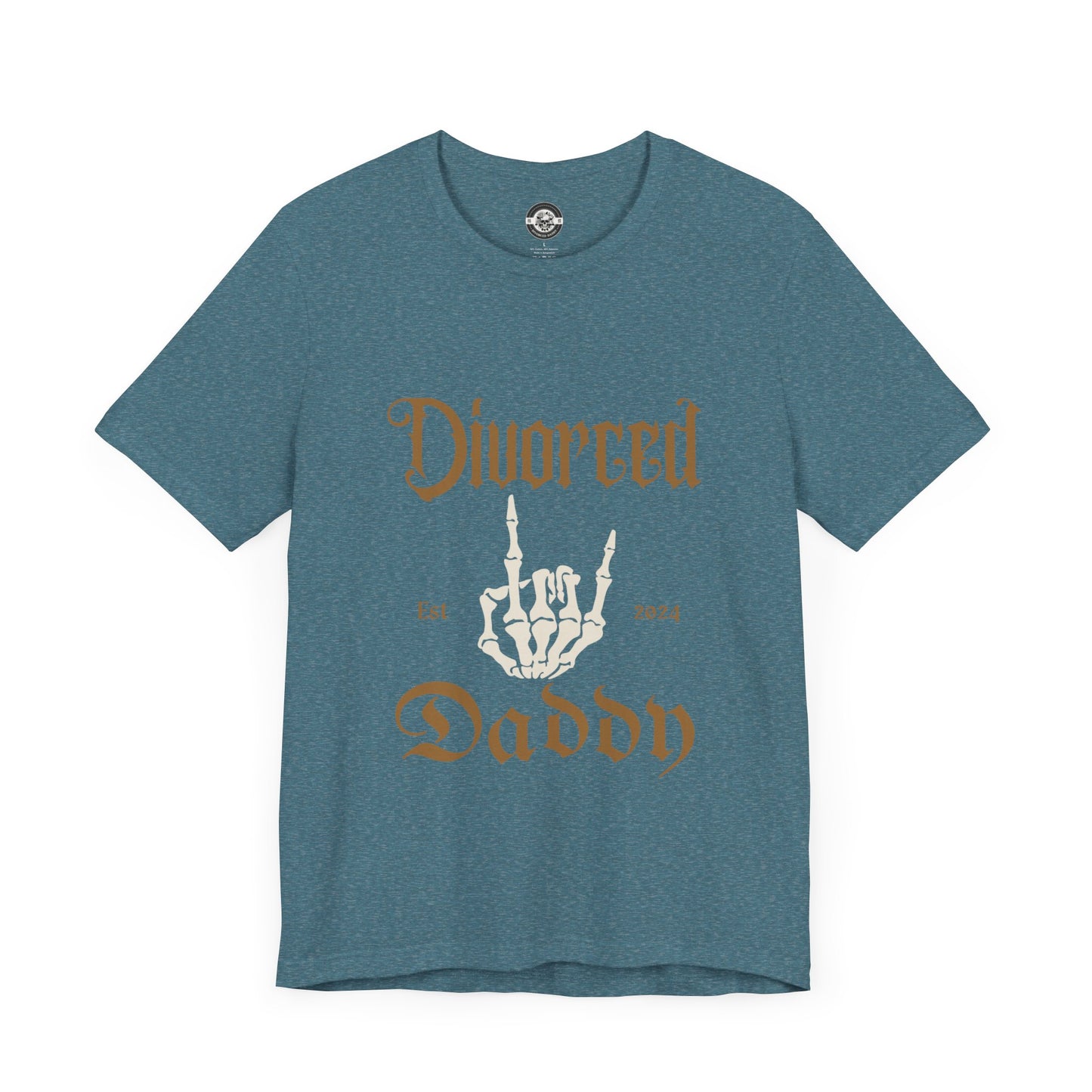 Divorced Daddy Skeleton Hand  Short Sleeve Tee