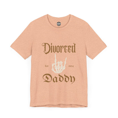 Divorced Daddy Skeleton Hand  Short Sleeve Tee