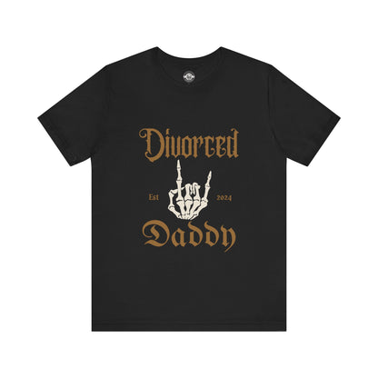 Divorced Daddy Skeleton Hand  Short Sleeve Tee