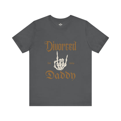 Divorced Daddy Skeleton Hand  Short Sleeve Tee