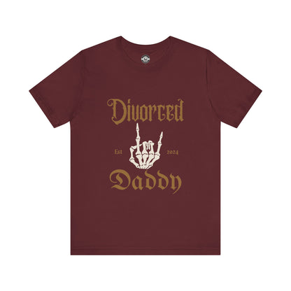 Divorced Daddy Skeleton Hand  Short Sleeve Tee