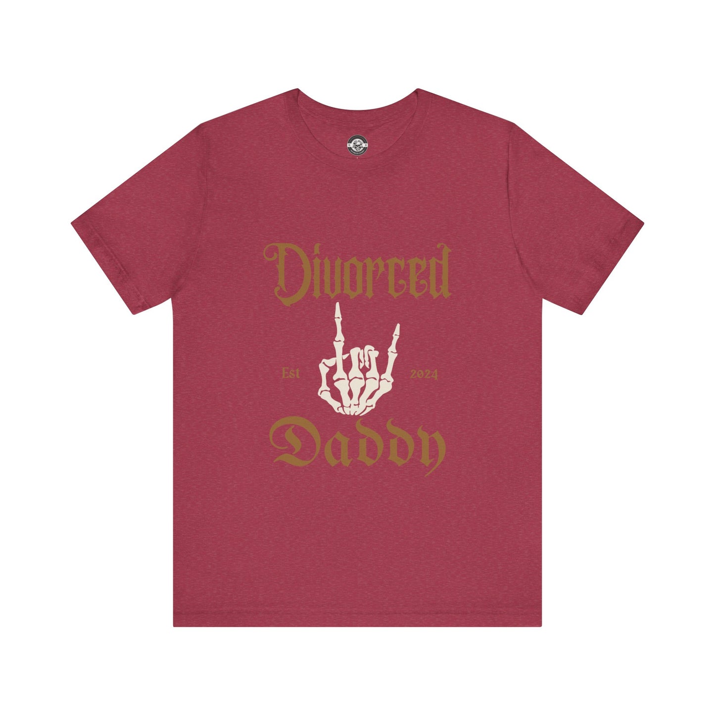 Divorced Daddy Skeleton Hand  Short Sleeve Tee