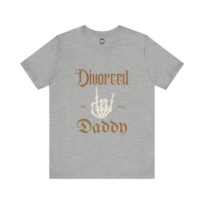 Divorced Daddy Skeleton Hand  Short Sleeve Tee