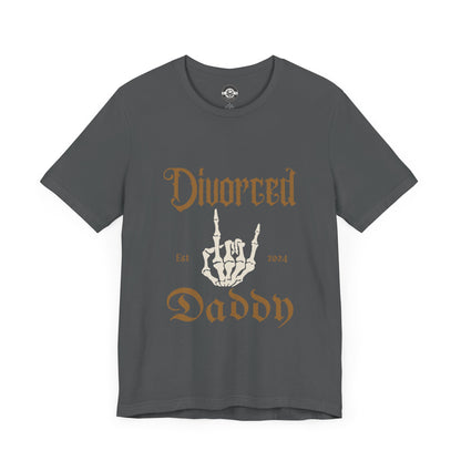 Divorced Daddy Skeleton Hand  Short Sleeve Tee